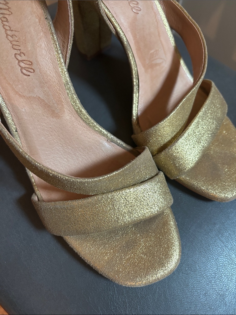 Madewell Gold The Liv Sandal 8 - Picture 4 of 14